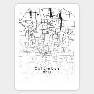 Columbus Ohio City Map Sticker